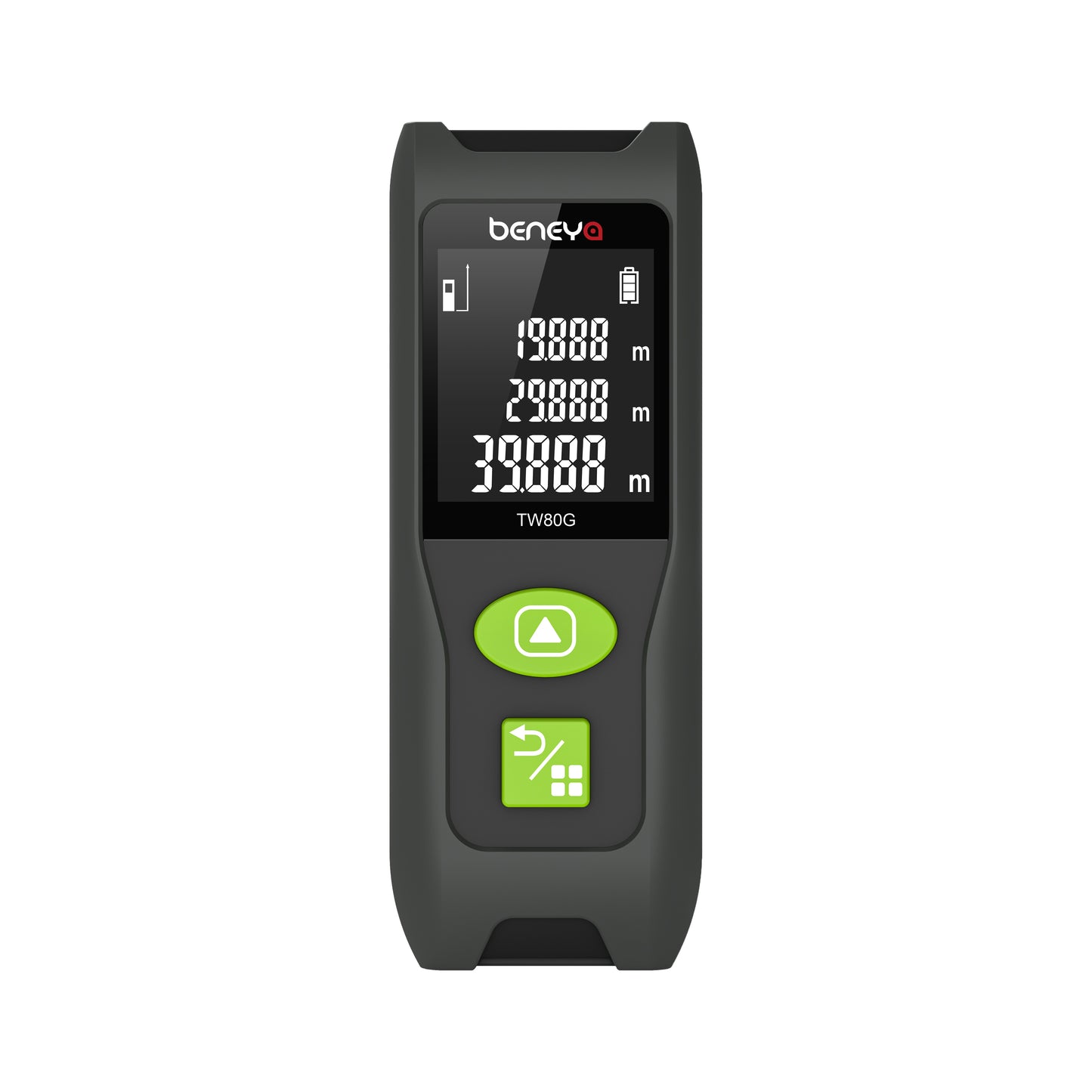 Beneya Professional 262ft/80m Laser Measurement Tool Green Beam, Digital Laser Measure Meter LCD Backlit Display, m/ft/in, Area and Volume