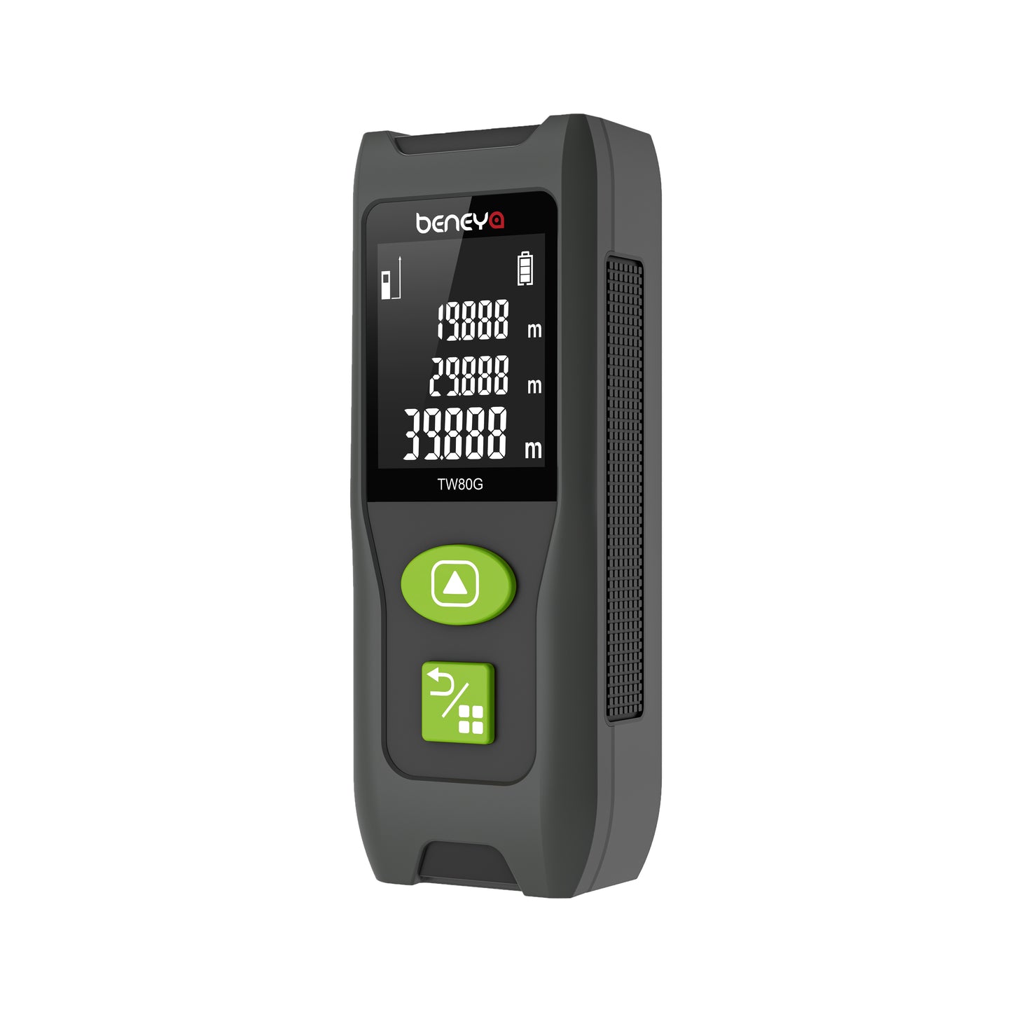 Beneya Professional 196ft/60m Laser Measurement Tool Red Beam, Digital Laser Measure Meter LCD Backlit Display, m/ft/in, Area and Volume