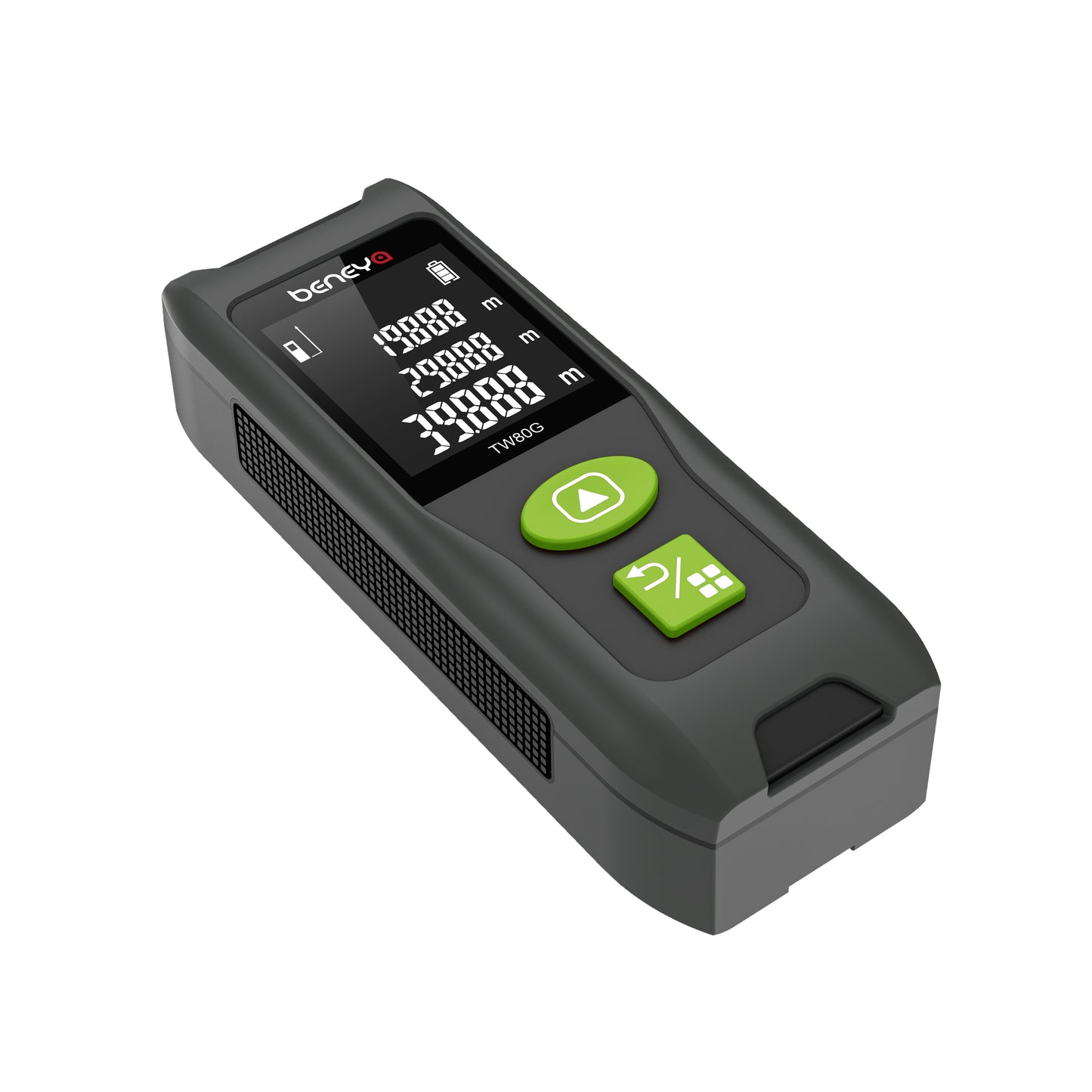 Beneya Professional 196ft/60m Laser Measurement Tool Red Beam, Digital Laser Measure Meter LCD Backlit Display, m/ft/in, Area and Volume