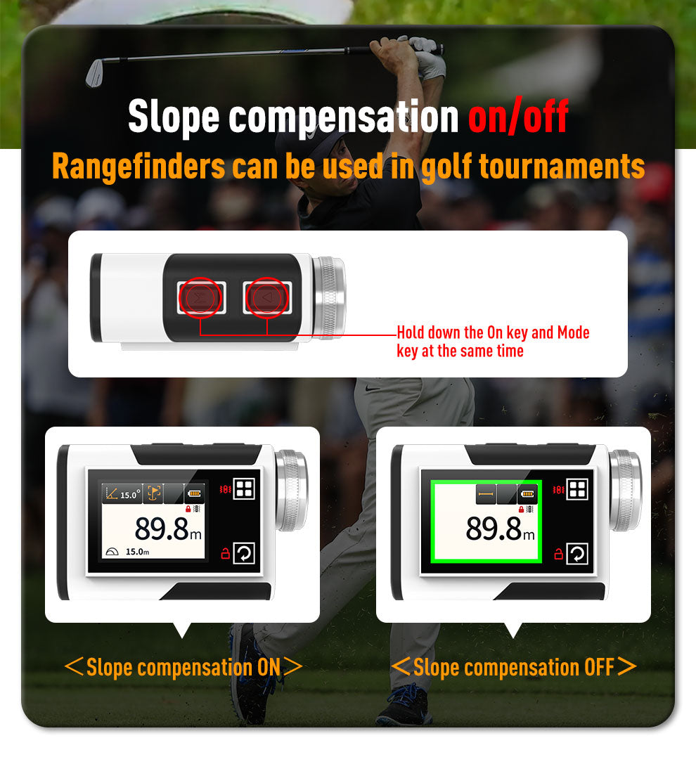 Laser Rangefinder, Beneya Golf/Hunting Rangefinder Rechargeable with 6X Magnification, LCD Display, External Color Display, Angle/Slope Compensation, Unit Switch, Speed Measurement, Scan Mode, Functional Range Finder