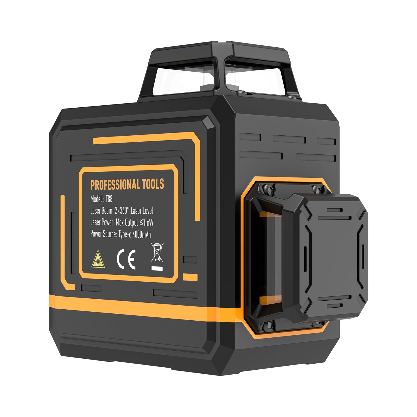 Beneya 8-Line 2×360° Green Beam Laser Level with Light Intensity Adjustment, Rechargeable Lithium Battery (Type-C Port), Horizontal & Vertical Self-Leveling Tool