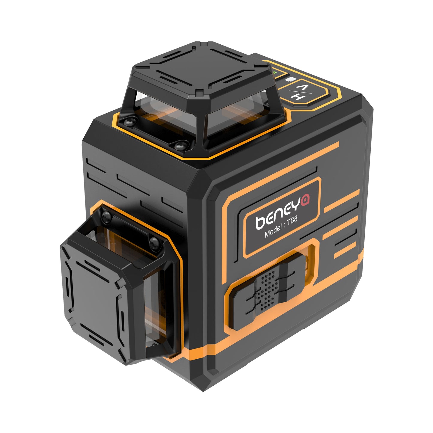 Beneya 8-Line 2×360° Green Beam Laser Level with Light Intensity Adjustment, Rechargeable Lithium Battery (Type-C Port), Horizontal & Vertical Self-Leveling Tool