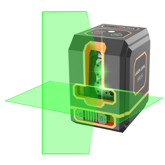 Beneya 4-Line Green Beam Laser Level with Light Intensity Adjustment, Rechargeable Lithium Battery (Type-C Port), Horizontal &amp; Vertical Self-Leveling Tool