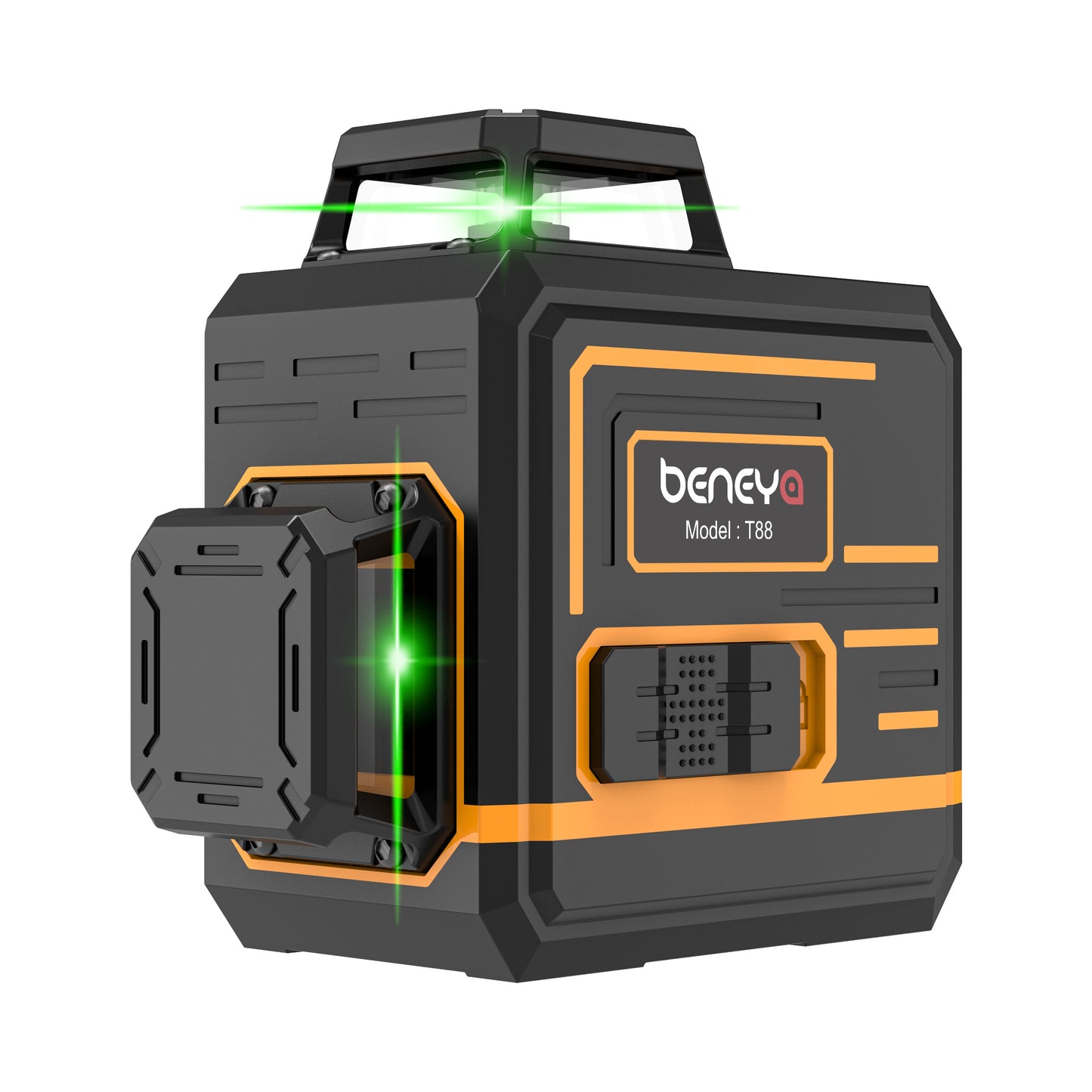 Beneya 8-Line 2×360° Green Beam Laser Level with Light Intensity Adjustment, Rechargeable Lithium Battery (Type-C Port), Horizontal &amp; Vertical Self-Leveling Tool